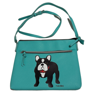 Marc Tetro Blue Boston Terrier crossbody bag